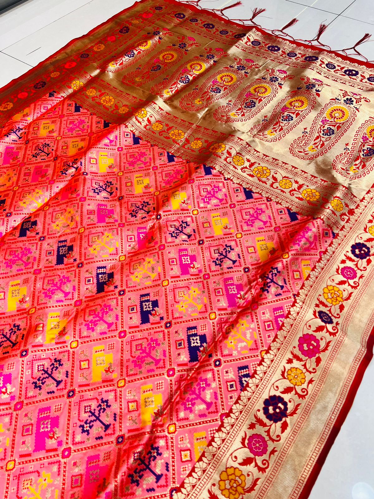 A Patola silk By Policona Fab Designer Non Catalog Sarees